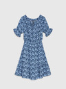 Moodo Blaues geblümtes Damenkleid Moodo