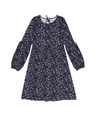 Moodo Dunkelblaues geblümtes Damenkleid Moodo