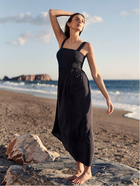 Moodo Dunkelblaues Damenkleid Moodo