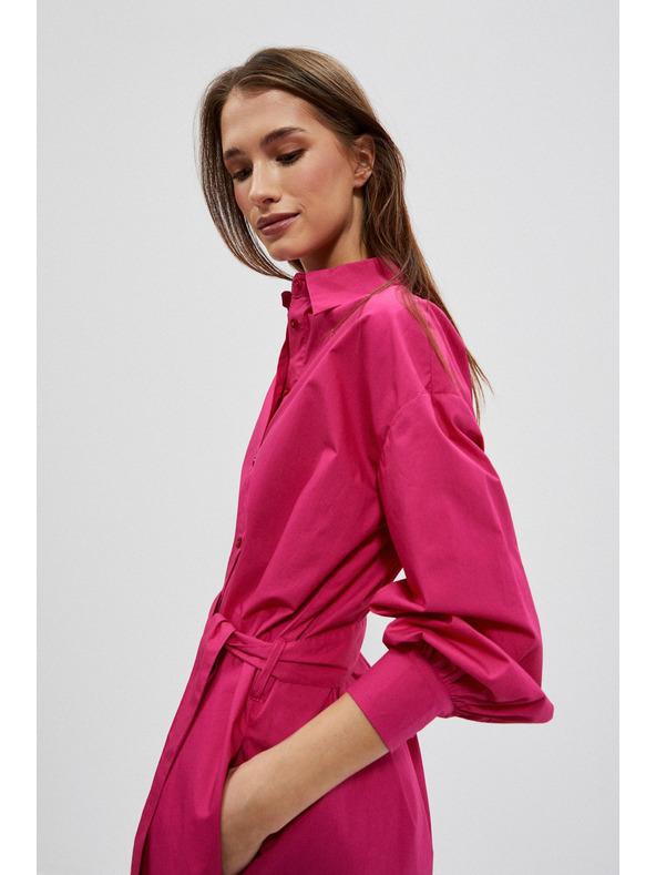 Moodo Rosa Damen-Shirt-Kleid Moodo