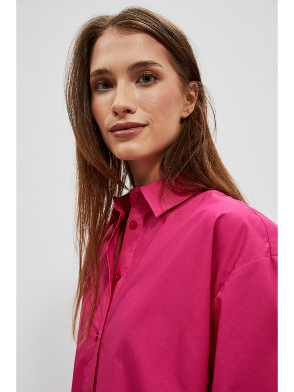 Moodo Rosa Damen-Shirt-Kleid Moodo