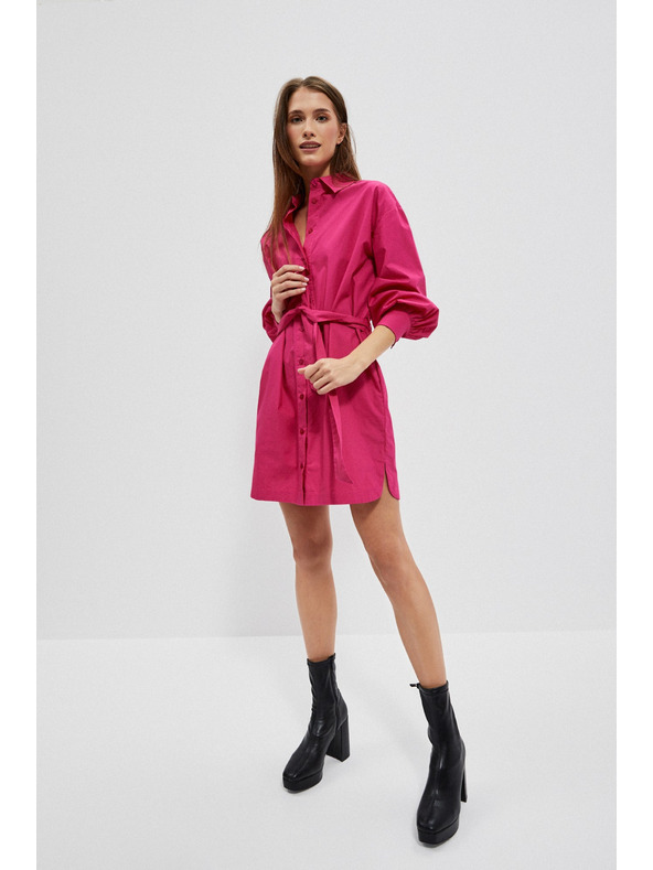 Moodo Rosa Damen-Shirt-Kleid Moodo