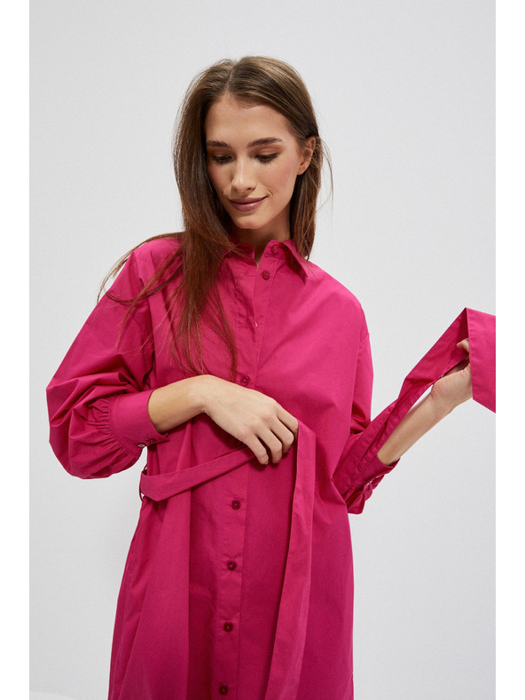 Moodo Rosa Damen-Shirt-Kleid Moodo