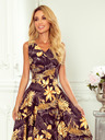 numoco Kleid - Sweetheart-Ausschnitt - Blattgold Numoco