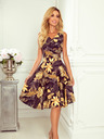 numoco Kleid - Sweetheart-Ausschnitt - Blattgold Numoco