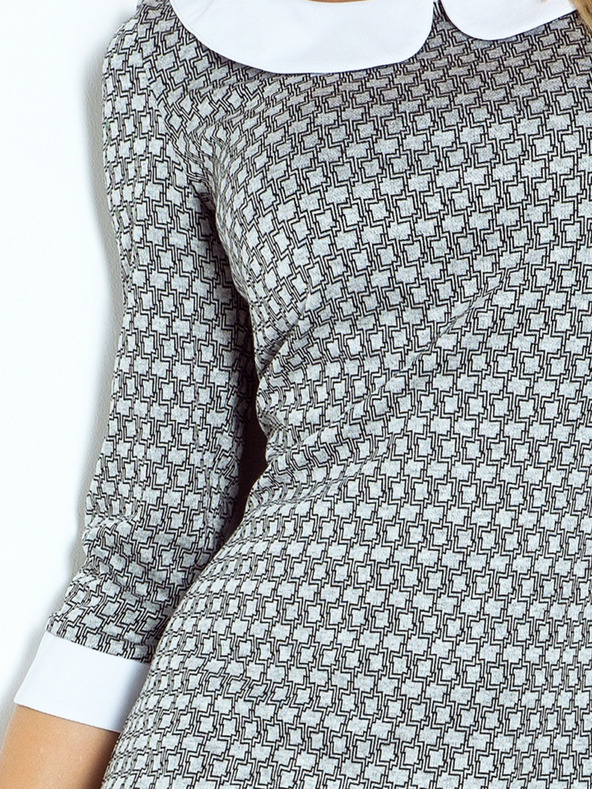 numoco Kleid mit Kragen - grau Numoco