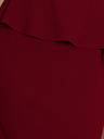 numoco Elegantes Midikleid mit Rüschen - burgunderrot Numoco