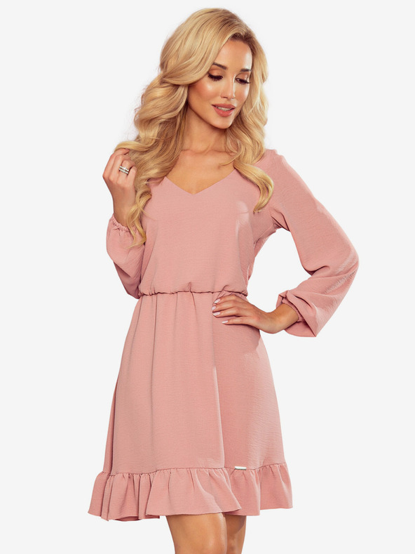 numoco Kleid mit Ausschnitt - schmutziges Rosa Numoco BAKARI