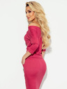 numoco Sportliches Kleid mit Taschen - Himbeere Numoco