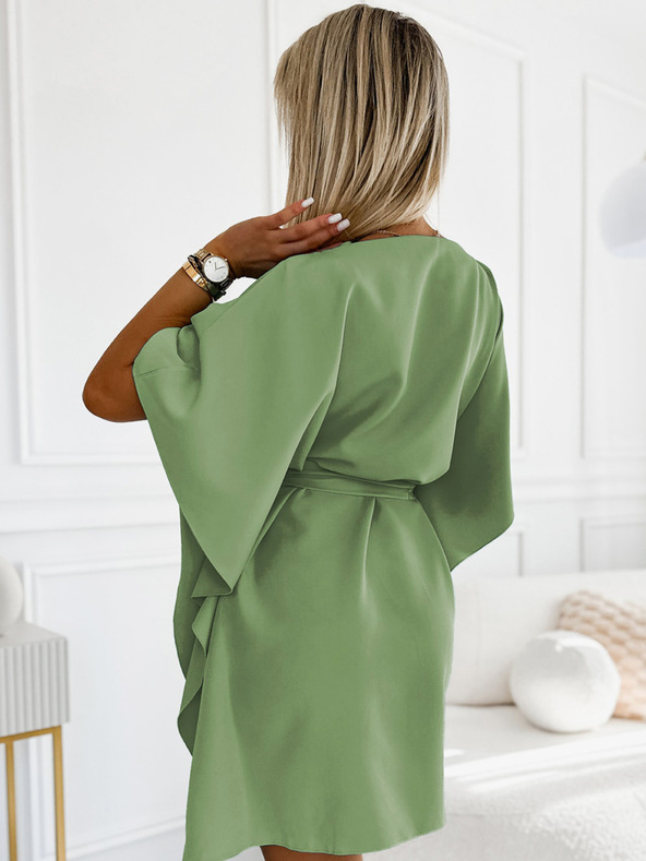 numoco Numoco SOFIA Schmetterlingskleid mit Taillenband