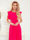 numoco LAYLA Plisseekleid mit Gürtel - Himbeere Numoco