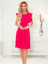 numoco LAYLA Plisseekleid mit Gürtel - Himbeere Numoco