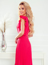 numoco LAYLA Plisseekleid mit Gürtel - Himbeere Numoco