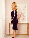 numoco Sportliches Kleid mit Taschen - schwarz + gestreift Numoco