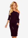 numoco Sportliches Kleid mit Taschen - schwarz + gestreift Numoco