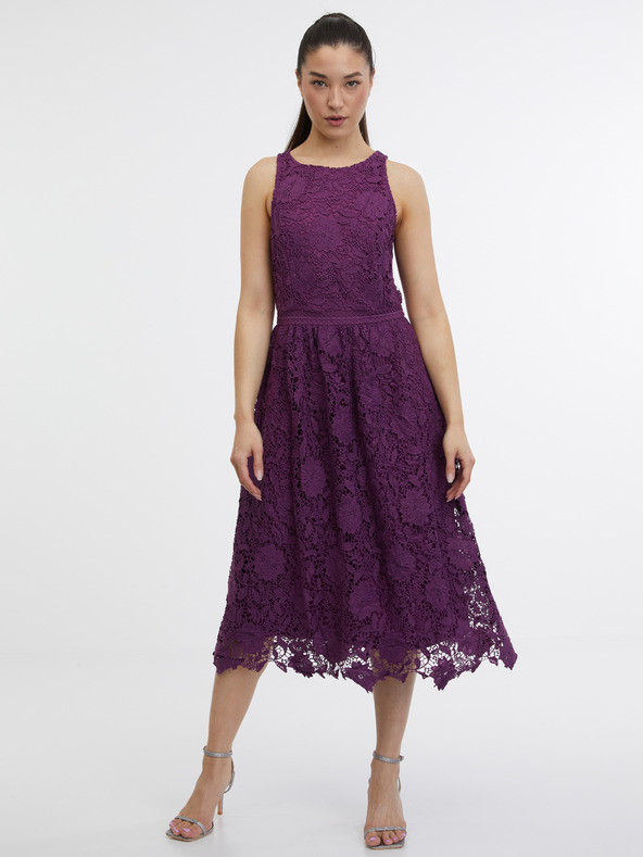 Orsay Lila Damen-Spitzenkleid ORSAY