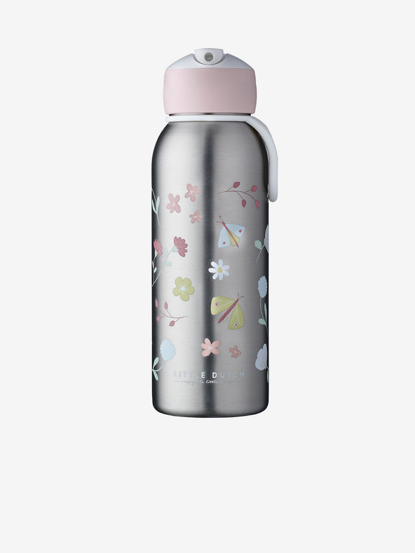 Mepal Rosa und graue Baby-Thermoflasche Mepal Campus Blumen & Schmetterlinge 350 ml