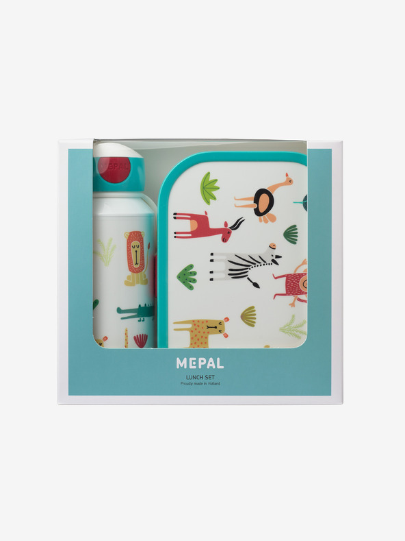 Mepal Blau-weißes Snack-Set für Kinder Mepal Campus Animal Friends