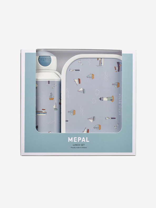 Mepal Hellblaues Mepal Campus Little Dutch Sailor Bay gemustertes Snack-Set für Kinder