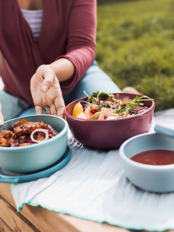 Mepal Set weißer Schalen Mepal Cirqula Nordic White (3 Stück)