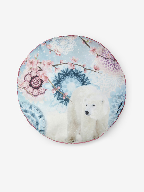 Hip Bedding 55 cm Durchmesser - Blau gemustertes Wendekissen Home Hip Kodiak