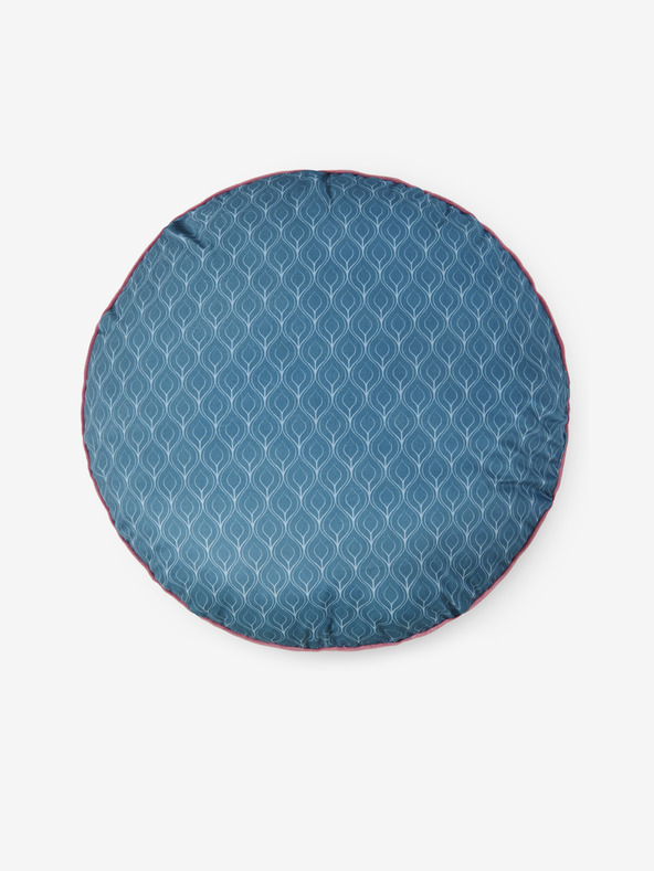 Hip Bedding 55 cm Durchmesser - Blau gemustertes Wendekissen Home Hip Kodiak