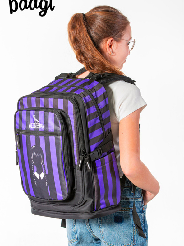 BAAGL  Schwarzer Schulrucksack Cubic Wednesday Baagl