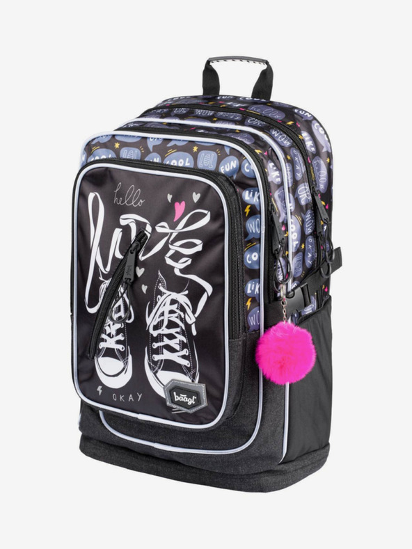 BAAGL  Schwarzer Cubic Schulrucksack Sneakers Baagl