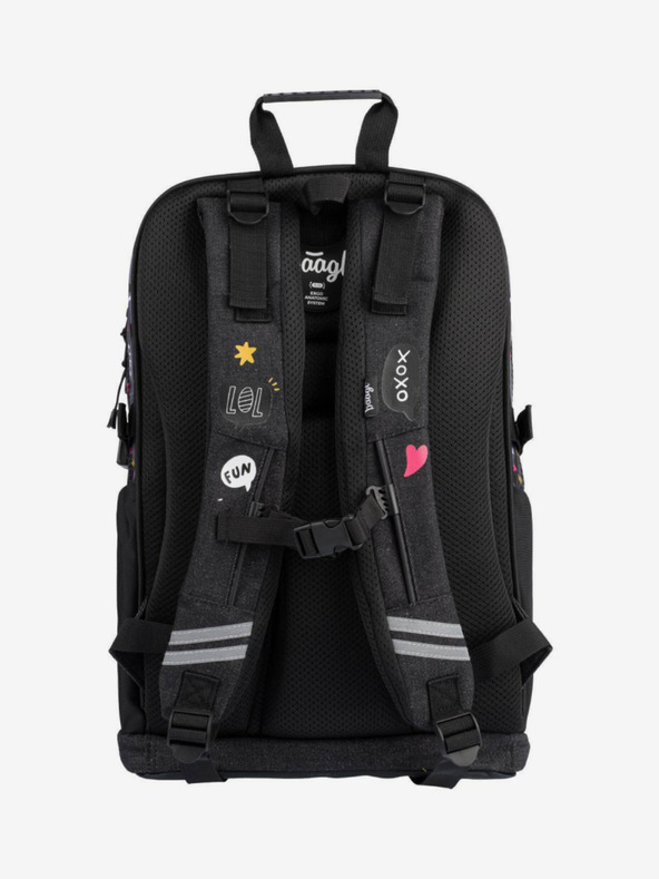 BAAGL  Schwarzer Cubic Schulrucksack Sneakers Baagl