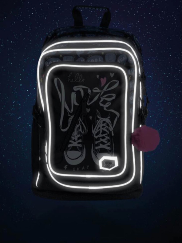 BAAGL  Schwarzer Cubic Schulrucksack Sneakers Baagl