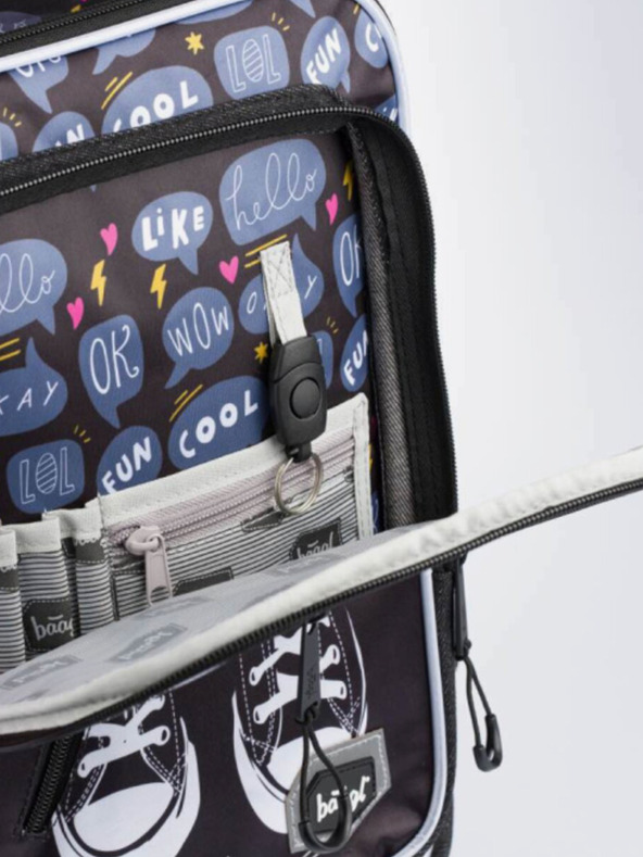 BAAGL  Schwarzer Cubic Schulrucksack Sneakers Baagl