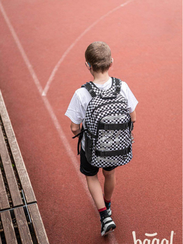 BAAGL  Schwarzer Schulrucksack Skate Ska Baagl