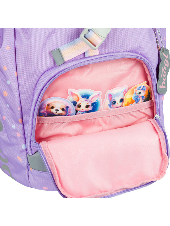 BAAGL  Lila Schulrucksack Airy Haustiere Baagl