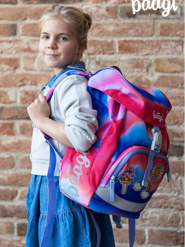 BAAGL  Rotes 3 SET Airy Hippie: Rucksack, Mäppchen, Tasche Baagl