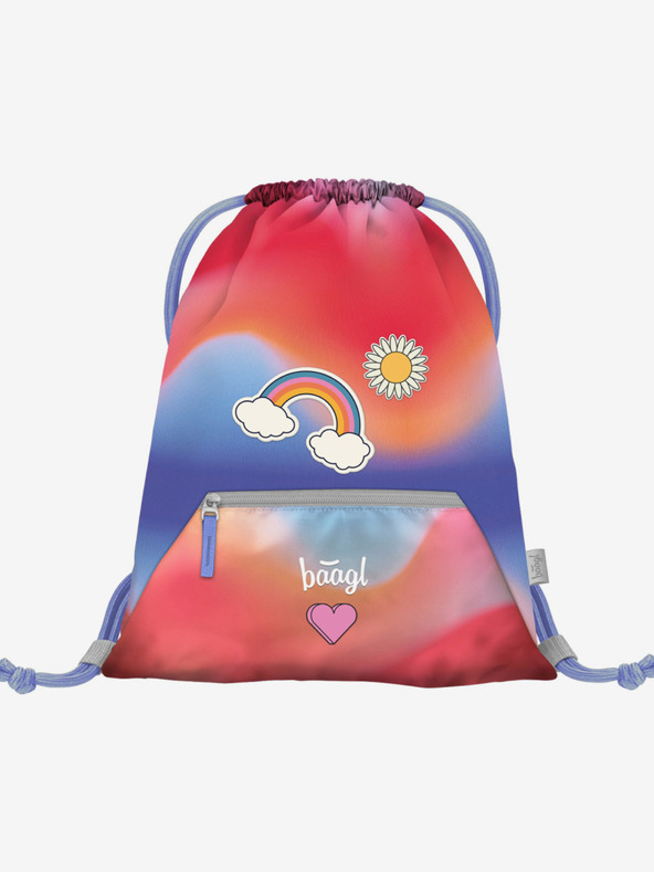 BAAGL  Rotes 3 SET Airy Hippie: Rucksack, Mäppchen, Tasche Baagl
