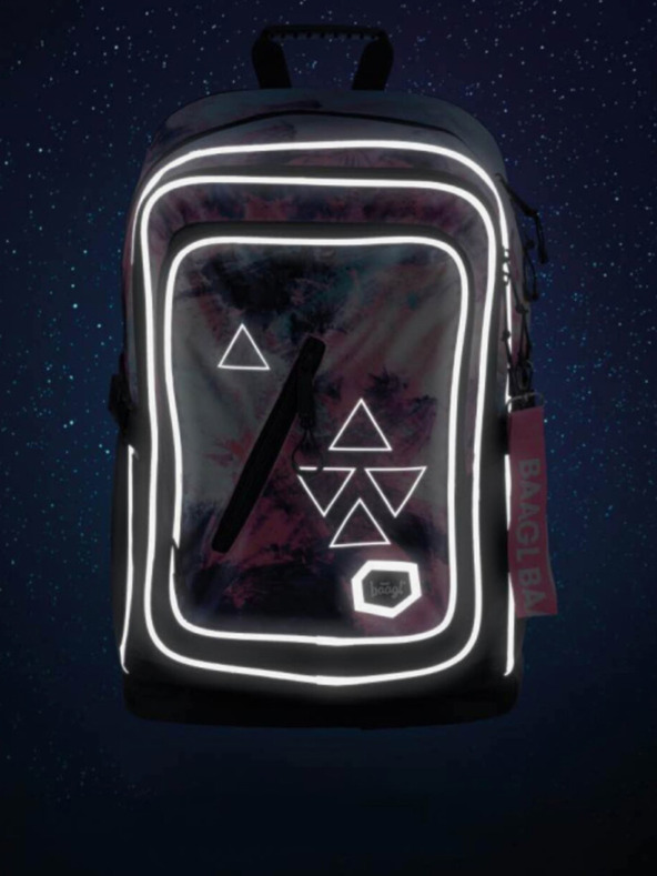 BAAGL  Rosa Schulrucksack Cubic Abstrakt Baagl