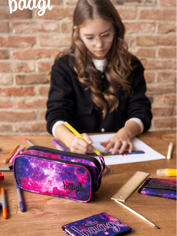 BAAGL  Lila Schülerportemonnaie Baagl Galaxy