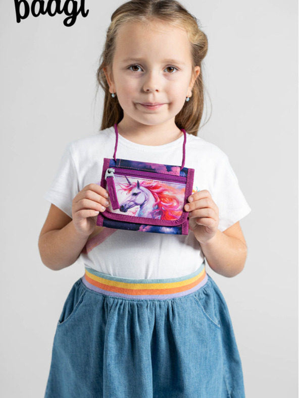 BAAGL  Lila Brieftasche Baagl Unicorn Kingdom