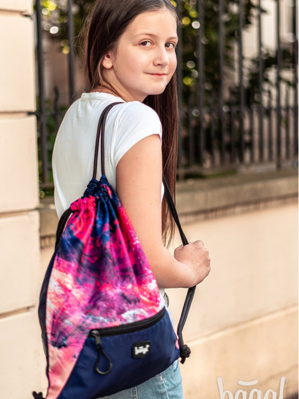 BAAGL  Rosa Schulranzen mit Tasche Abstrakt Baagl