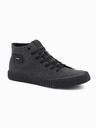 Ombre Clothing Herren-Canvas-Turnschuhe - schwarz V1 OM-FOTH-0186 Ombre Clothing