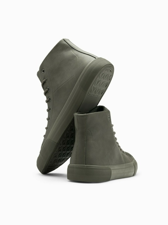 Ombre Clothing High-Top-Sneaker mit Gummispitze für Herren Ombre Clothing