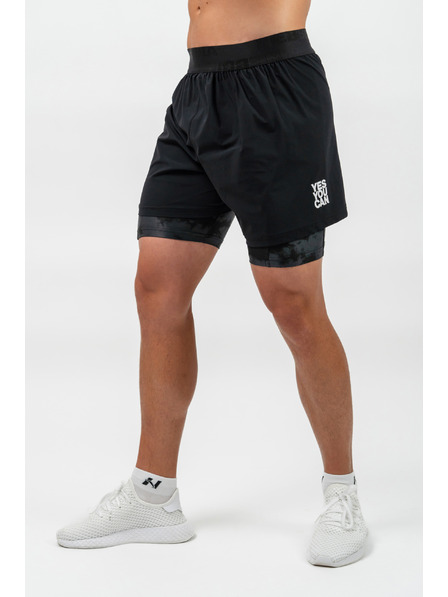 Nebbia 2in1-Kompressionsshorts mit Handytaschen PERFORMANCE 335 M,schwarz