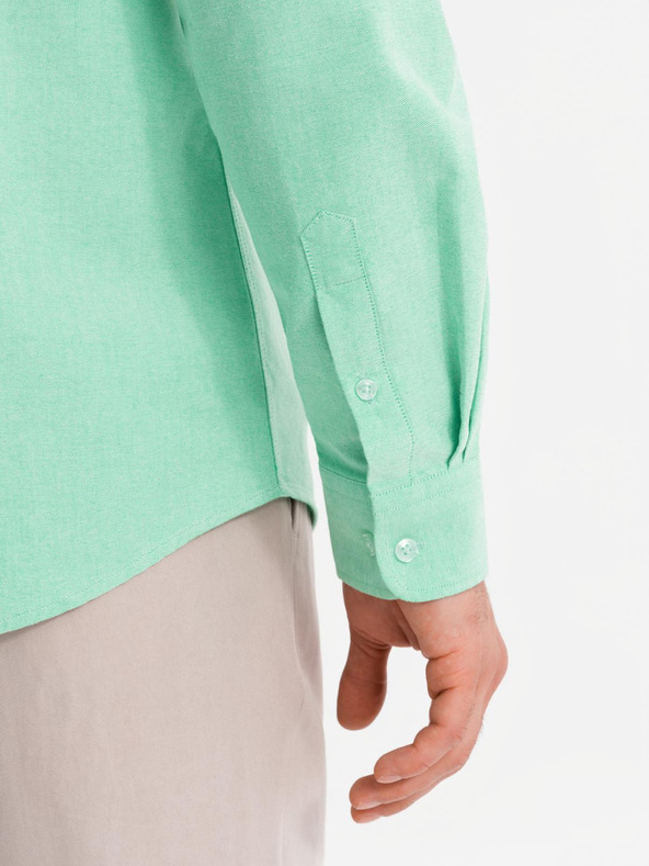 Ombre Clothing Herrenhemd aus Baumwolle in Pastellfarben - mint Ombre Clothing