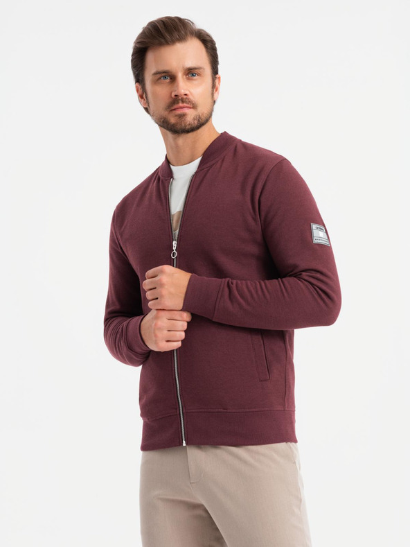 Ombre Clothing Herren Strickpullover mit Struktur und Kragen - graphit melange V1 OM-SSNZ-0149 Ombre Clothing