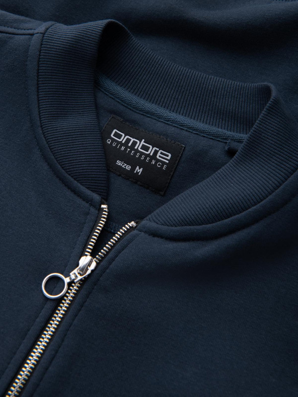 Ombre Clothing Herren Strickpullover mit Struktur und Kragen - graphit melange V1 OM-SSNZ-0149 Ombre Clothing