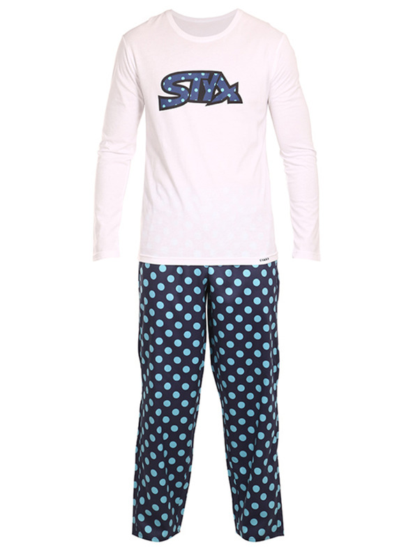 Styx Styx Polka Dot Schlafanzug für Männer