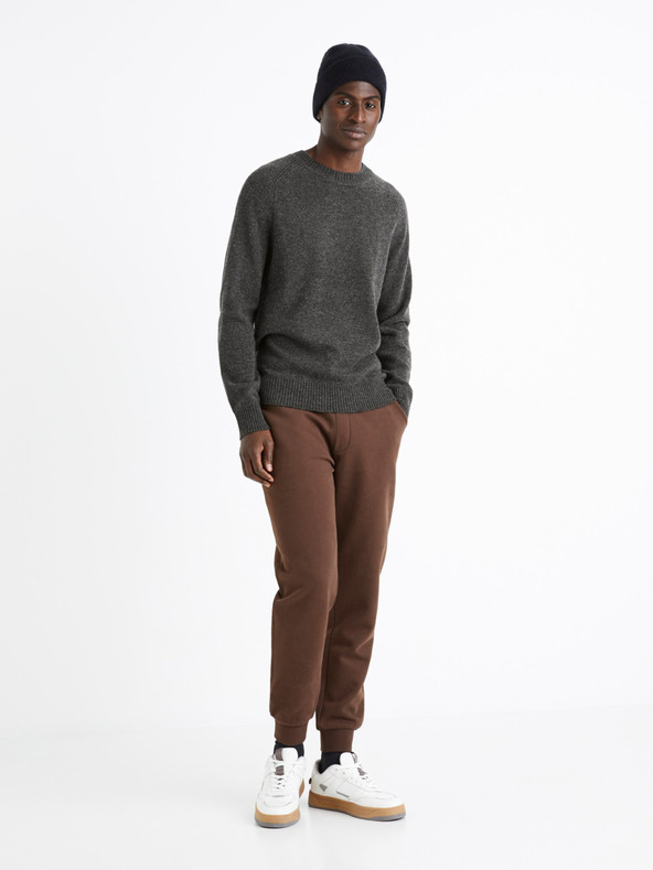 Celio Dunkelgrauer Herren-Wollpullover Celio Cevlna