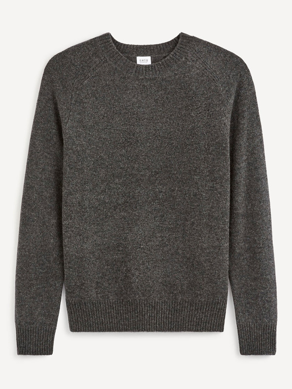 Celio Dunkelgrauer Herren-Wollpullover Celio Cevlna