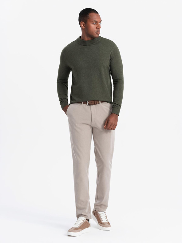 Ombre Clothing Herren-Rollkragenpullover aus Viskose, gestrickt, dunkelgrau V5 OM-SWTN-0125 Ombre Clothing