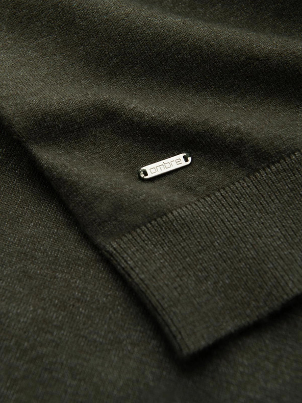 Ombre Clothing Herren-Rollkragenpullover aus Strick mit Viskose - dunkelgrau V5 OM-SWTN-0127 Ombre Clothing